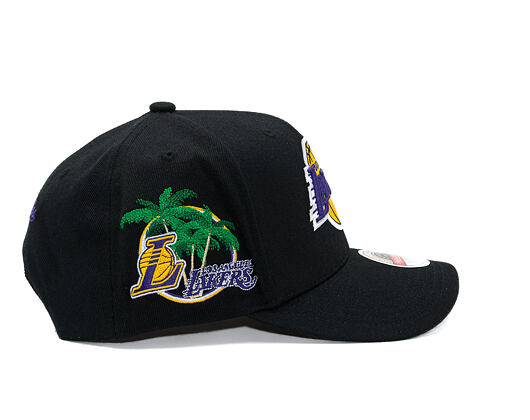 Kappe Mitchell & Ness  - NBA Classic Red Snapback Custom Patch - Los Angeles Lakers - Black