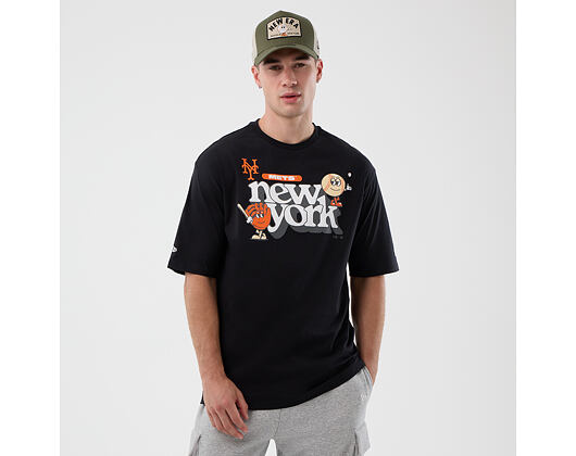 T-Shirt New Era - MLB Icon Graphic Tee - NY Mets - Black