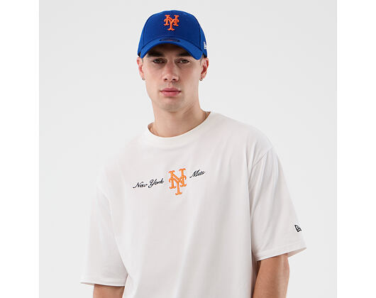T-Shirt New Era - MLB Script Oversized Tee - NY Mets - White