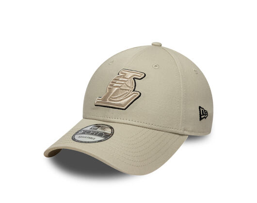 Kappe New Era - NBA Team Outline 9FORTY - LA Lakers - Stone / Black