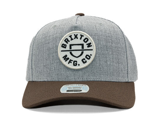 Kappe Brixton - Crest C Mp Snapback - Heather Grey/Pinecone Brown