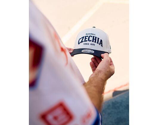 Kappe New Era - Contrast Visor M-CROWN 9FORTY - Baseball Czechia - Ivory
