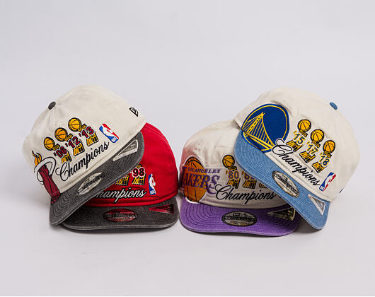 Kappe New Era - NBA "Hardwood Classic Champions" 19TWENTY - Miami Heat - Chrome White / Team Color