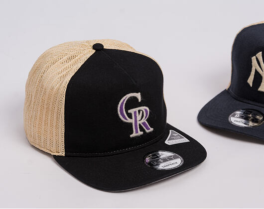 Kappe New Era - MLB "Summer Twine Grained" 9FIFTY - Colorado Rockies - Team Color / Open Market Tan
