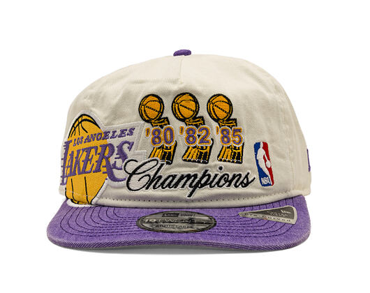 Kappe New Era - NBA "Hardwood Classic Champions" 19TWENTY - LA Lakers - Chrome White / Team Color