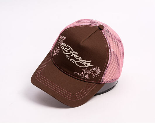 Kappe Ed Hardy - Skull And Roses 5 Panel Trucker Cap
