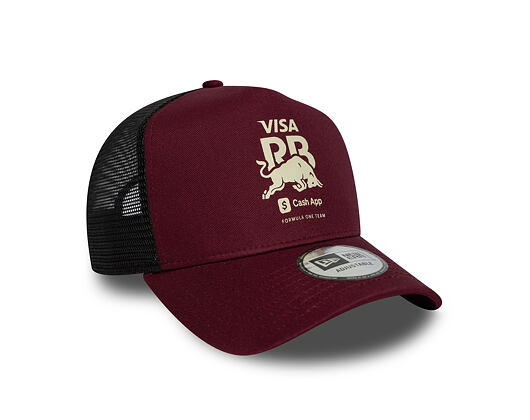 Kappe New Era - F1 Seasonal 9FORTY A-Frame Trucker - Visa Cash App RB - Burgundy