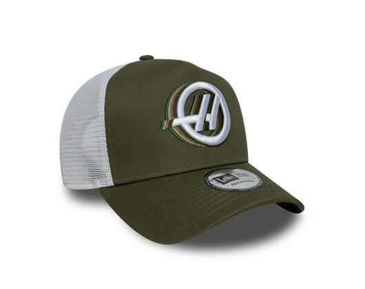 Kappe New Era - F1 Seasonal 9FORTY A-Frame Trucker - HAAS F1 - New Olive