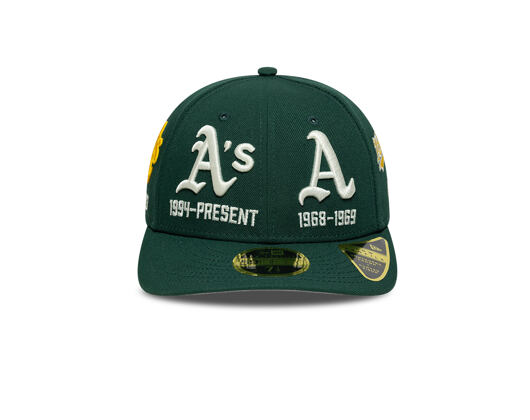 Kappe New Era - MLB IMAGE DROP All-Over 59FIFTY Low Profile - Oakland Athletics - Green