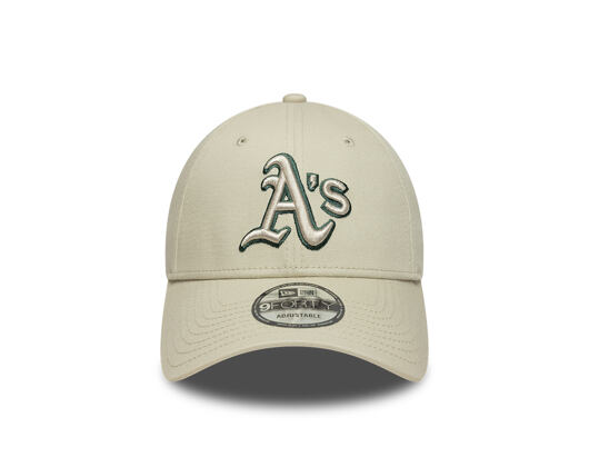 Kappe New Era - MLB Team Outline 9FORTY - Oakland Athletics - Stone / Cilantro Green