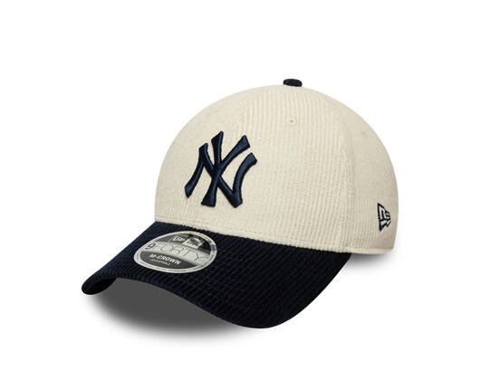 Kappe New Era - MLB Cord 9FORTY M-CROWN - NY Yankees - Cream / Navy