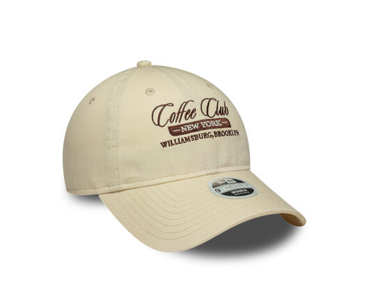 Damen Kappe New Era - Branded Cafe Slogan 9TWENTY - Cream / Deep Auburn
