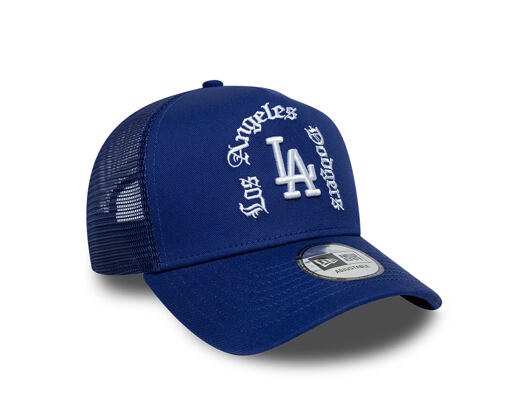 Kappe New Era - MLB Wordmark 9FORTY A-Frame Trucker - LA Dodgers - Royal