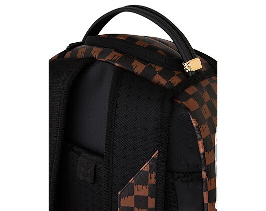 Rucksack Sprayground - Brown And Cream Drip Check Shark Backpack