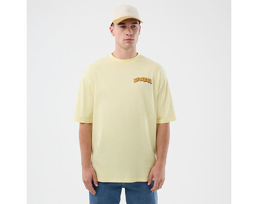 T-Shirt New Era - Branded Beach Party Graphic Oversized Tee - Yellow