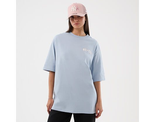 T-Shirt New Era - Branded Block Party Graphic Oversized Tee - Sky Blue