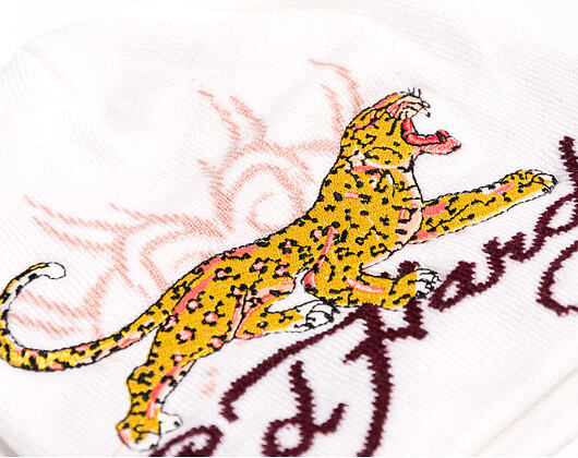 Mütze Ed Hardy - Unisex Leopard Logo Beanie Hat - Ecru