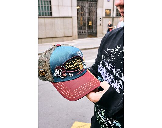 Kappe Von Dutch - Trucker - Patch & Print - Red / Navy