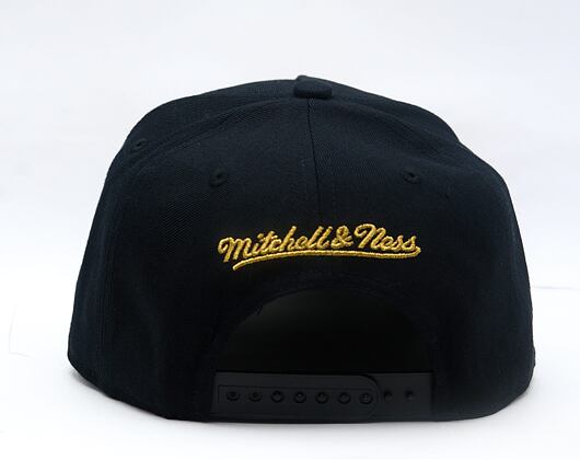Kappe Mitchell & Ness - NHL Black And Gold Pro Snapback - Chicago Blackhawks - Black