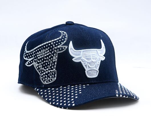 Kappe Mitchell & Ness - NBA Run Stitch Pro Snapback - Chicago Bulls - Blue