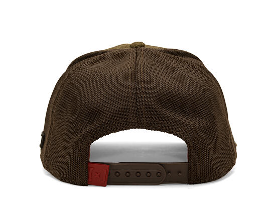 Kappe Capslab - Looney Tunes Trucker - Bugs Bunny Logo Peek Suede - Olive / Brown
