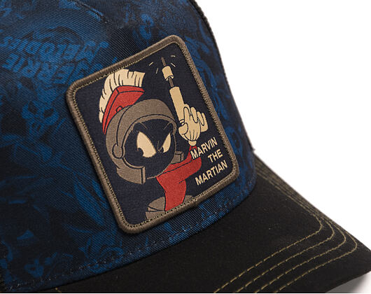 Kappe Capslab - Looney Tunes Trucker - Marvin the Martian Print - Navy / Black