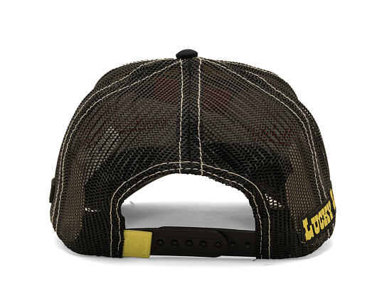 Kappe Capslab - Lucky Luke Trucker - Gun Twirl Distressed Patch - Cream / Black