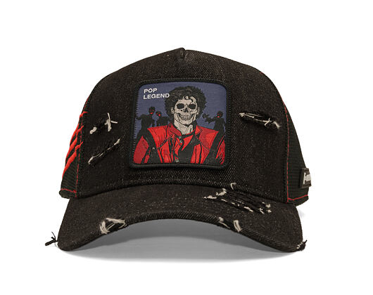 Kappe Capslab - Thriller Pop Legend Trucker - Distressed Black Denim