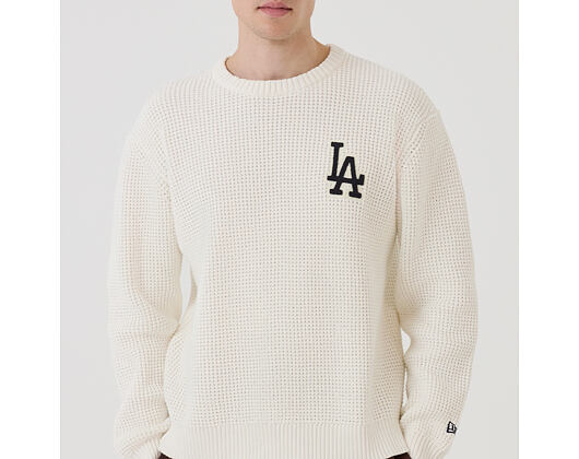 Pullover New Era - MLB Waffle Knit Crew - LA Dodgers - Off White