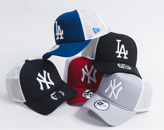 Kappe New Era - MLB Clean 9FORTY Trucker - LA Dodgers - Light Royal / White