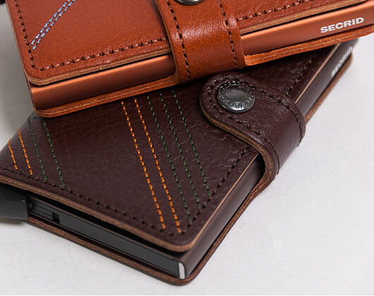 Geldbörse Secrid Miniwallet Stitch Linea Espresso