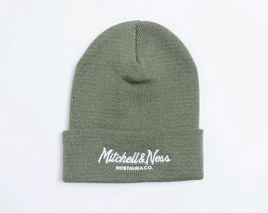 Mütze Mitchell & Ness Branded Pinscript Cuff Knit Olive