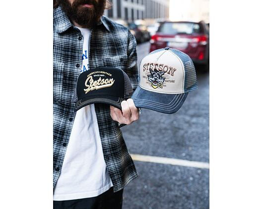 Kappe Stetson - Trucker Cap American Heritage Classic - Black