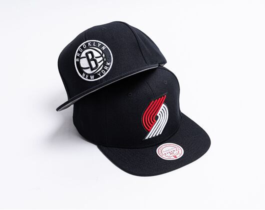 Kappe Mitchell & Ness - NBA Team Ground 2.0 Snapback - Brooklyn Nets - Black