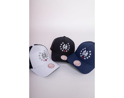 Kappe Mitchell & Ness Branded Essential Stars Trucker Snapback Black