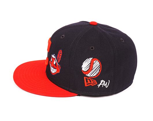 Kappe Adam Wave 59FIFTY MLB “Banned” Cleveland Indians Fitted