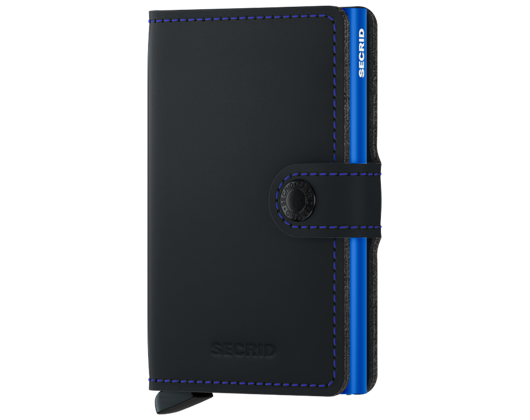 Geldbörse Miniwallet Secrid Matte Black & Blue