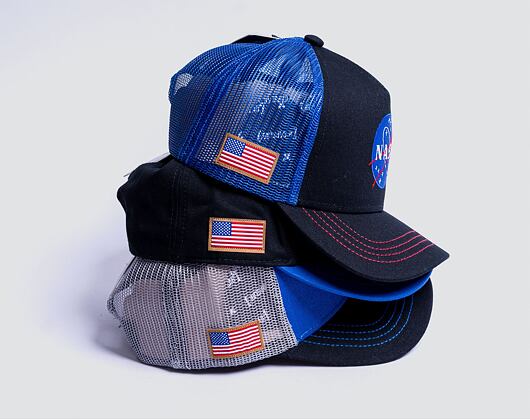 Kappe Capslab NASA A-Frame Trucker CL/NASA/1/NAS4 Black / Royal Blue
