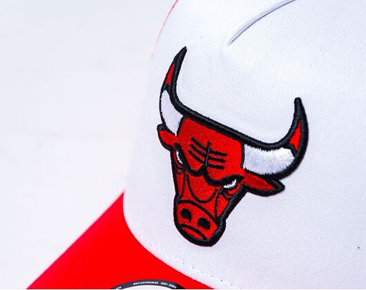 Kappe New Era - NBA Team Clear 9FORTY Trucker - Chicago Bulls - White / Red