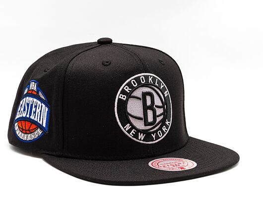 Kappe Mitchell & Ness NBA Conference Patch Snapback Brooklyn Nets Black