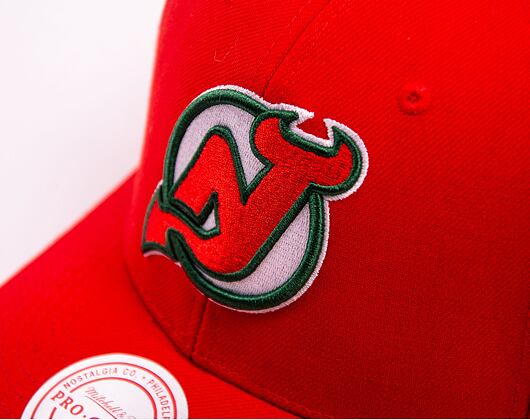 Kappe Mitchell & Ness NHL Team Ground 2.0 Pro Snapback New Jersey Devils Rot