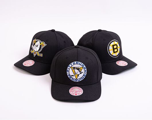Kappe Mitchell & Ness - Team Ground 2.0 Pro Snapback - Pittsburgh Penguins - Black