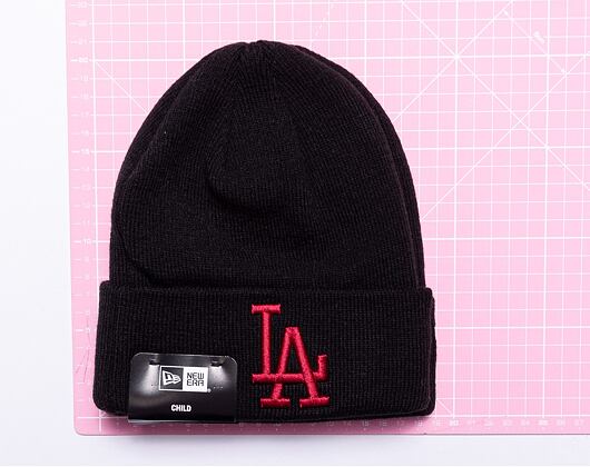 Kinder Mütze New Era MLB Kids League Essential Beanie - LA Dodgers - Black / Cardinal