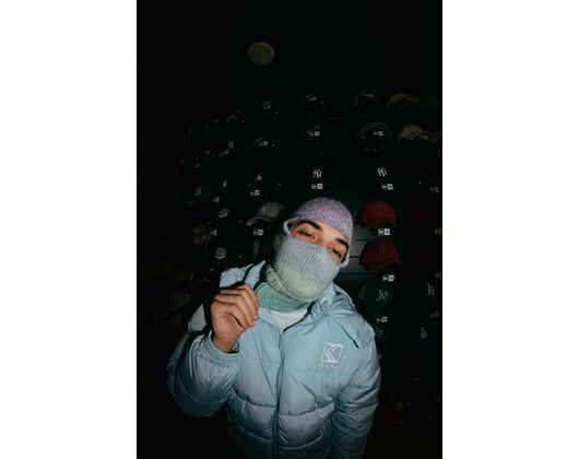 Maßgefertigte gestrickte Balaclava Maske - Cloudy Teal