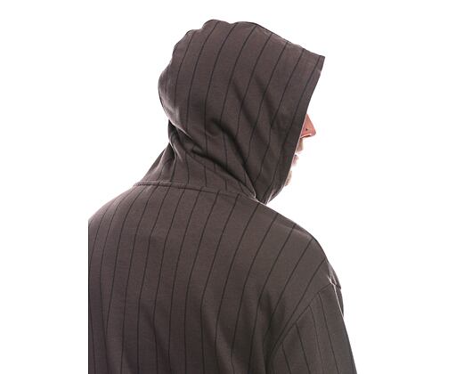 Pullover New Era Pinstripe Oversized Hoody Dark Brown / Black