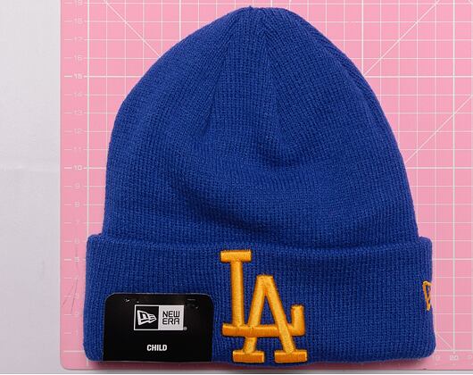 Kinder Mütze New Era MLB Kids League Essential Beanie - LA Dodgers - Blue Azure / Mellow Yello