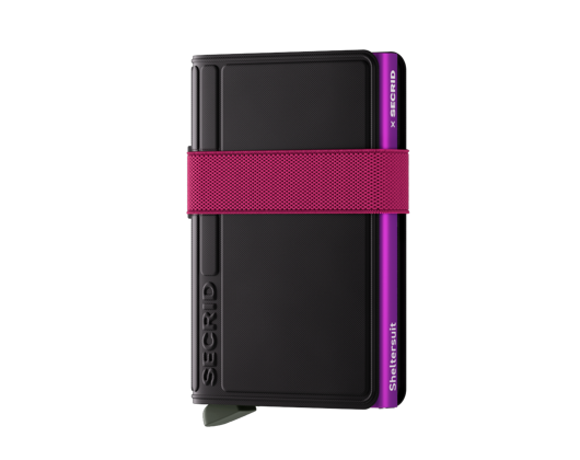 Geldbörse Secrid Bandwallet TPU Sheltersuit Black-Fuchsia