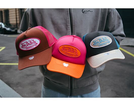 Kappe Von Dutch Trucker Boston - Cotton Twill - Cream/Blue