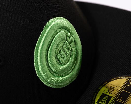 Kappe New Era 59FIFTY MLB Style Activist Chicago Cubs Cooperstown Black / Green