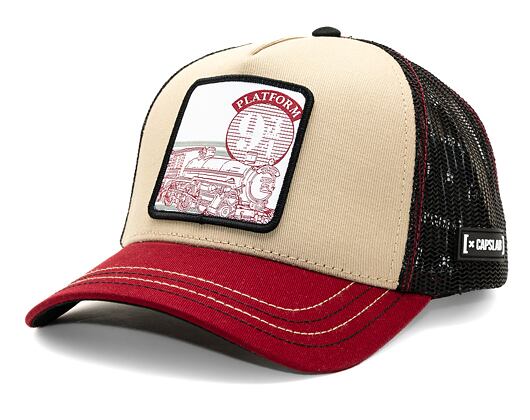 Kappe Capslab Harry Potter Trucker - Hogwarts Express - Stone / Scarlet Red